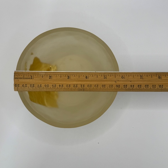 Martha Sturdy acrylic bowl with floating gold leaf in metal stand. Rare - Picture 6 of 11